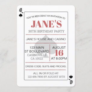 Queen of Spades Poker Spelen Kaart Casino Verjaard