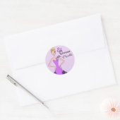 "Queen of Sparkle"-stickers Ronde Sticker (Envelop)