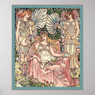 Queen of Summer ~  Art Nouveau Print