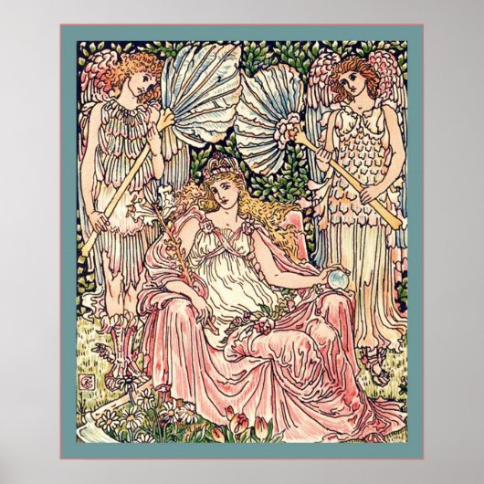 Queen of Summer ~ Art Nouveau Print (Voorkant)