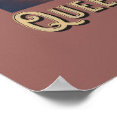 Queen of Swirls en Sips Grappige Wijn Citaat Poster (Hoek)