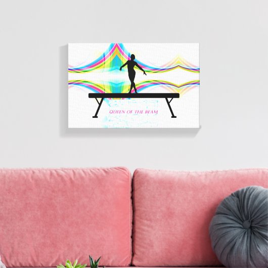 Queen of the Beam - Gymnastiek kunst aan de muur Canvas Afdruk (Insitu (Woonkamer))