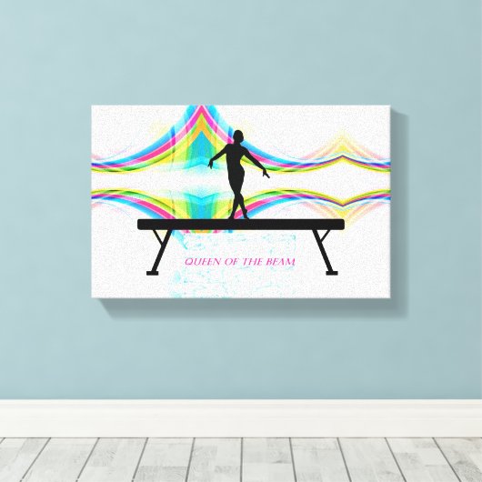 Queen of the Beam - Gymnastiek kunst aan de muur Canvas Afdruk (Insitu (Houten vloer))