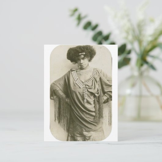 "Queen of the Cakewalk" Aida Overton Walker Briefkaart (Staand voorkant)