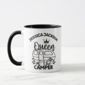 Queen Of The Camper w / kroon, trailer, aangepaste Mok (Links)