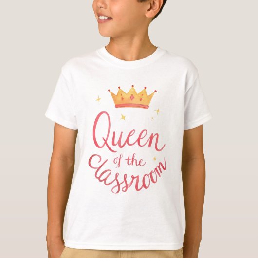 Queen of the Classroom - Leuk T-shirt voor leerkra (Voorkant)