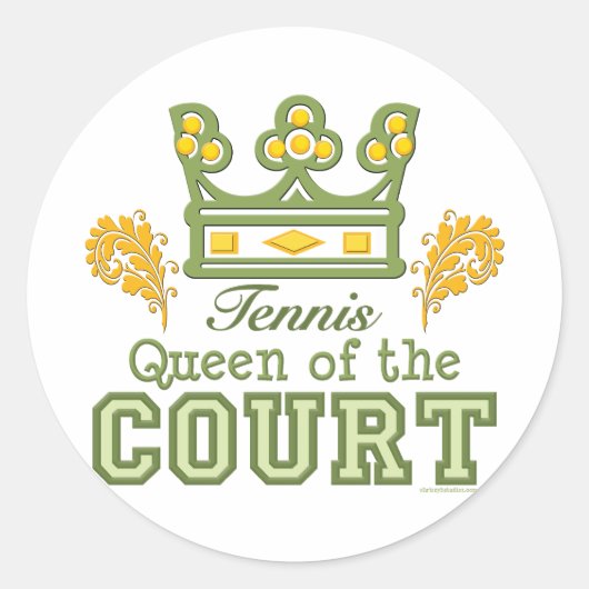Queen of the Court Tennis Stickers (Voorkant)