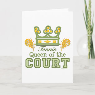 Queen of the Court Tennis Wenskaart Kaart