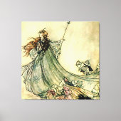 “Queen of the Fairies” van Arthur Rackham Canvas Afdruk (Voorkant)