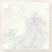 "Queen of the Fairies" van Arthur Rackham Glazen Onderzetter (Achterkant)
