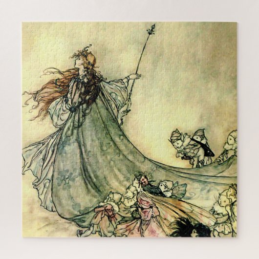 "Queen of the Fairies" van Arthur Rackham Legpuzzel (Verticaal)