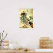"Queen of the Fairies" van Arthur Rackham Poster (Keuken)