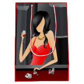 Queen of the Game - Las Vegas Glossy geschenktas Medium Cadeauzakje (Achterkant)