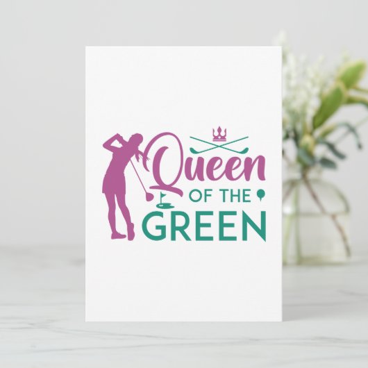 Queen Of The Green Bedankkaart (Staand voorkant)