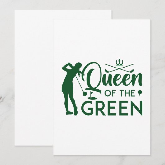 Queen Of The Green Bedankkaart (Voorkant / Achterkant)