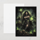 Queen of the Green Flame Bedankkaart (Voorkant / Achterkant)