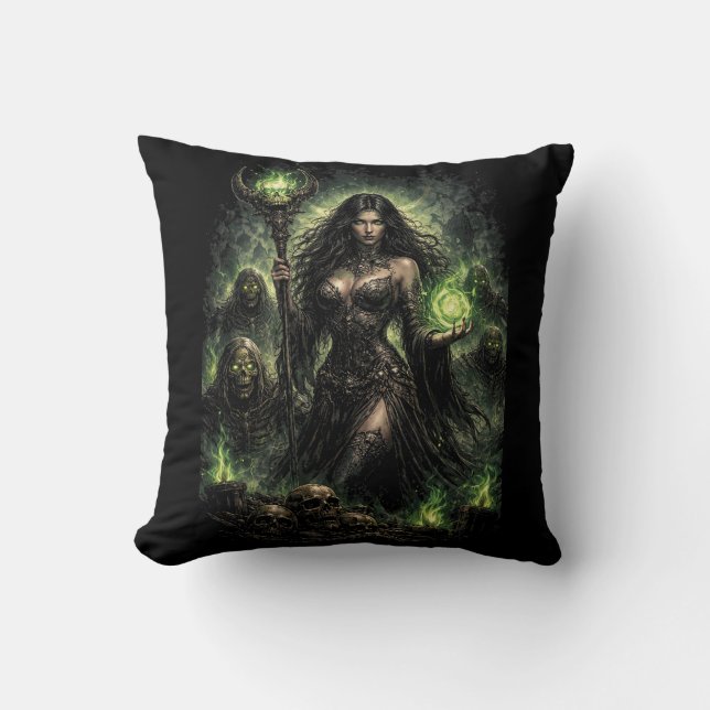 Queen of the Green Flame Kussen (Voorkant)