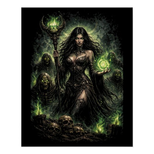 Queen of the Green Flame Perfect Poster (Voorkant)