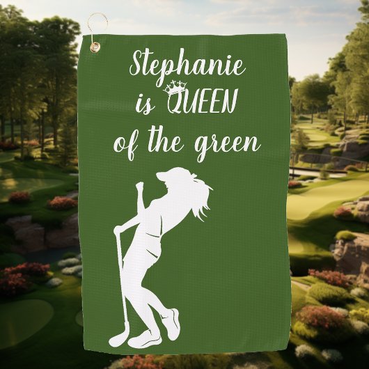 Queen Of the Green Golf Golfing voor haar golfhand Golfhanddoek