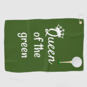 Queen Of The Green Golf voor haar Golfhanddoek (Horizontaal)