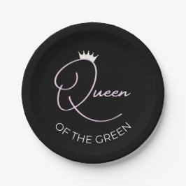 Queen of the Green vrouw golf thema papier borden Papieren Bordje