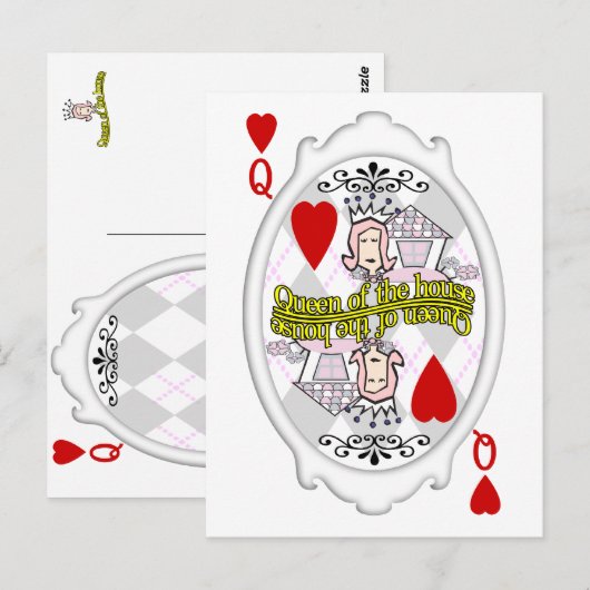 Queen of the House Briefkaart (Voorkant / Achterkant)