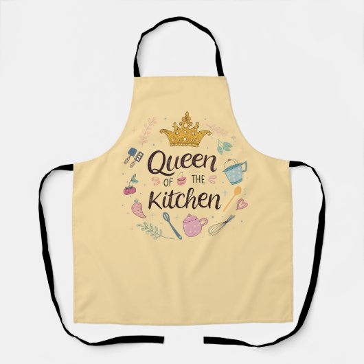 Queen of the Kitchen Charming Design Schort (Voorkant)