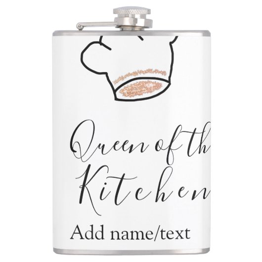 Queen of the kitchen chef cooking add name crown heupfles (Voorkant)