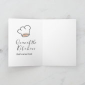 Queen of the kitchen chef cooking add name crown  kaart (Binnen)