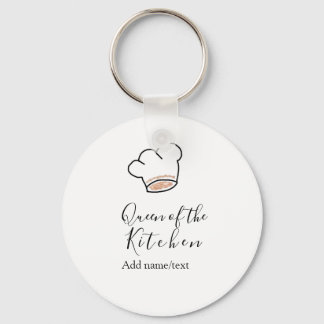 Queen of the kitchen chef cooking add name crown  sleutelhanger
