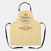 Queen of the Kitchen Custom Name Design Schort (Voorkant)