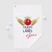 Queen of the Lanes Custom Bowling Handdoek (Insitu)
