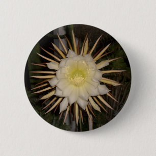 "Queen of the Night" Cactus Flower Ronde Button 5,7 Cm