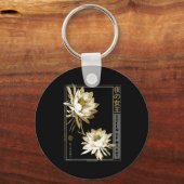 Queen Of The Night Moonflower Ephyllum Japanese Fl Sleutelhanger (Voorkant)