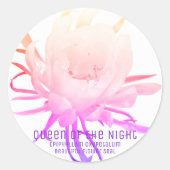 Queen of the Night Ronde Sticker (Voorkant)