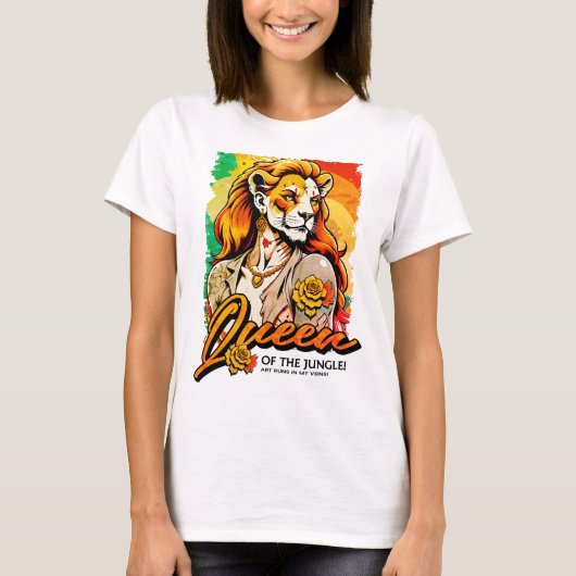 Queen of the Oerwoud Lioness T-shirt (Voorkant)