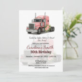 Queen of the Road Verjaardag Vrouw Vrachtwagenchau Kaart (Staand voorkant)