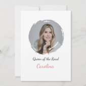 Queen of the Road Verjaardag Vrouw Vrachtwagenchau Kaart (Achterkant)