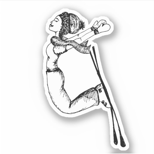 Queen of the Slopes - Sticker (Voorkant)