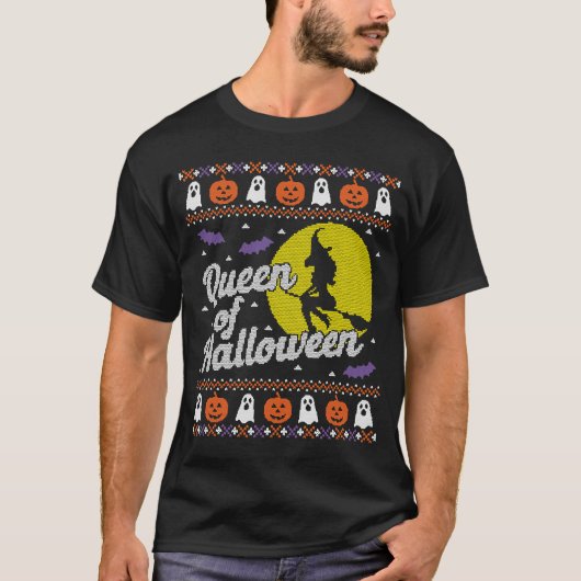 Queen of Ugly Halloween Sweater T-shirt (Voorkant)