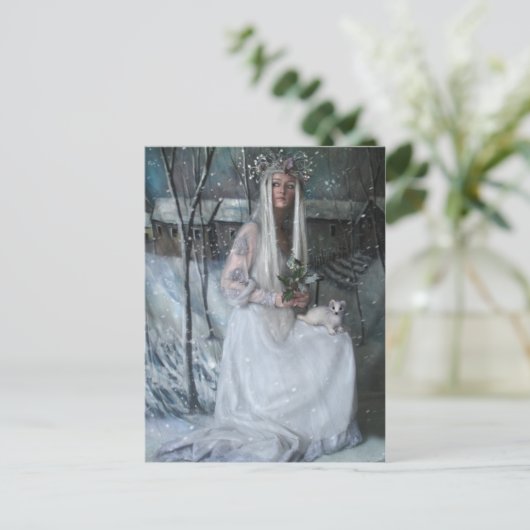 Queen of Winter Briefkaart (Staand voorkant)