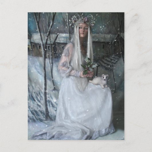 Queen of Winter Briefkaart (Voorkant)
