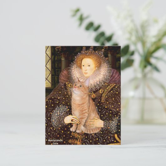 Queen - Oranje Tabby kat 46 Briefkaart (Staand voorkant)