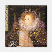 Queen - Oranje Tabby kat 46 Magneet (Voorkant)