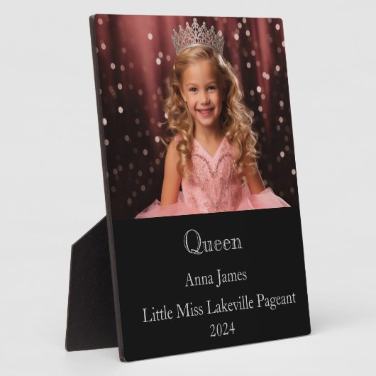 Queen Pageant Plaque Fotoplaat (Zijkant)