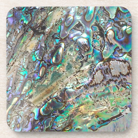 Queen paua shell bier onderzetter (Voorkant)