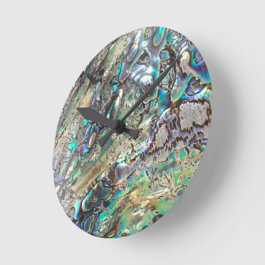 Queen paua shell ronde klok (Hoek)