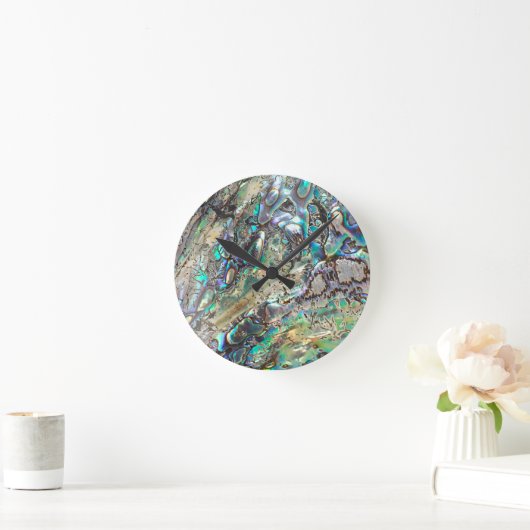 Queen paua shell ronde klok (Huis)