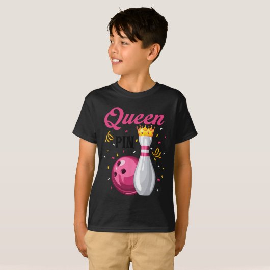Queen Pin Bowler Bowling Lover Bowling Queens  T-shirt (Voorkant volledig)