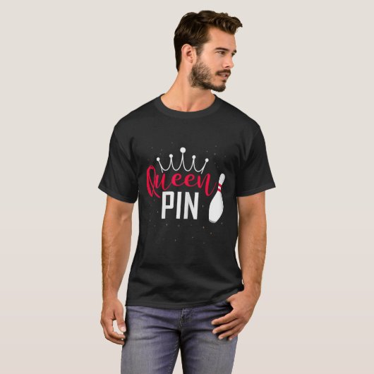 Queen Pin Shirt Bowler Bowling League For Bowling (Voorkant volledig)